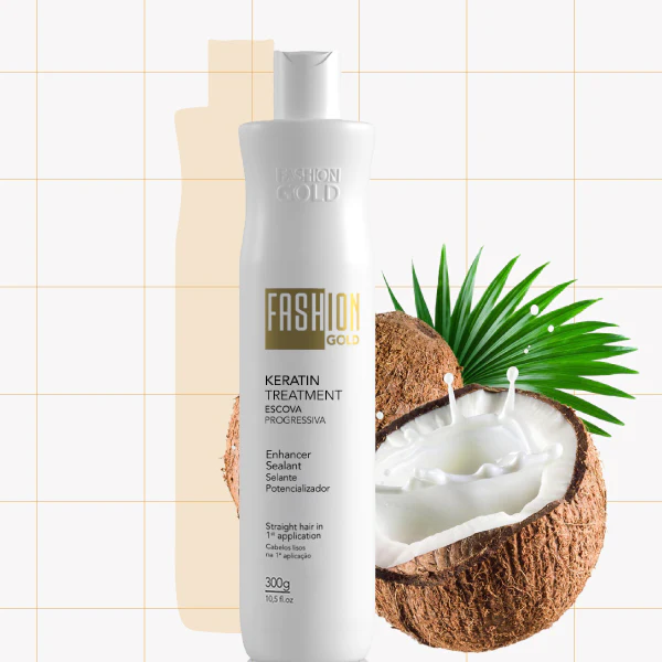 FASHION GOLD 300g/10.5oz – Brazilian Keratin Treatment, Smoothing and Straightening System - Image 3
