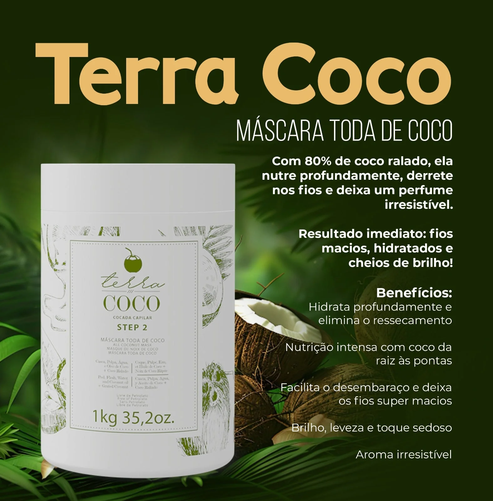 Coconut-Based Mask 1kg / 33oz - TERRA COCO - Image 4