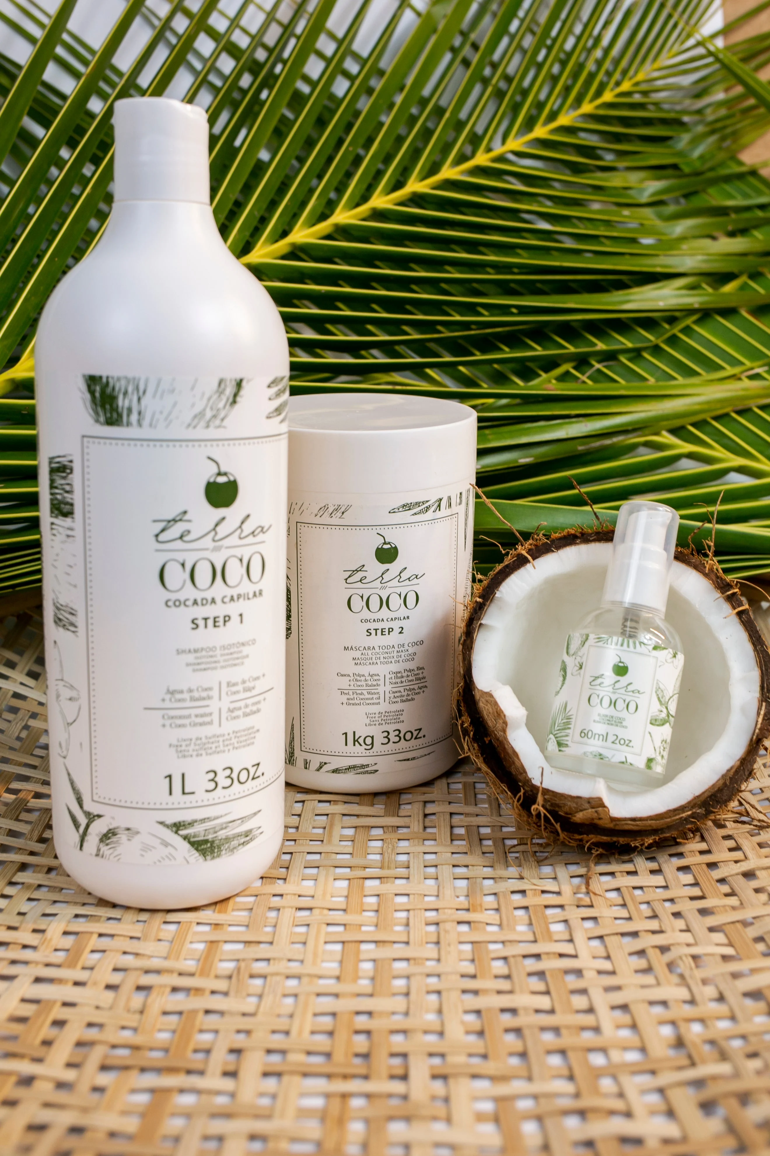Kit TERRA COCO Isotonic Shampoo + Coconut-Based Mask 1kg / 33oz + Coconut Elixir 60ml / 2oz - Image 2